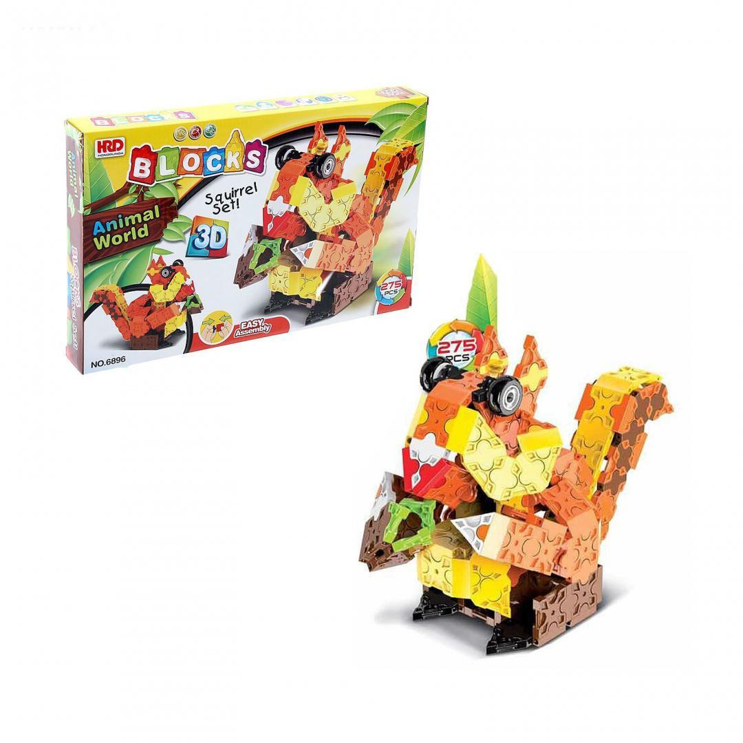3D-КОНСТРУКТОР ANIMAL WORLD - БІЛОЧКА, 275 ДЕТАЛЕЙ