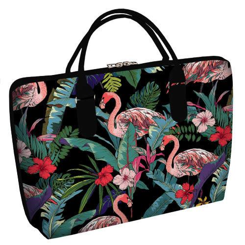Сумка тканинна Саквояж Фламинго 36х26 см (SW_TRO004_BL), фото 1