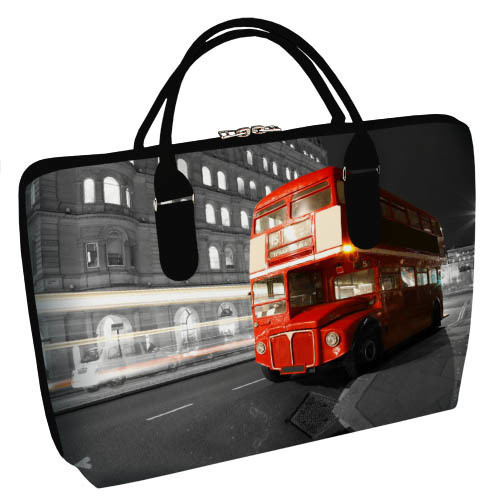 Сумка тканинна Саквояж Лондонский красный автобус 36х26 см (SW_15N166_BL), фото 1