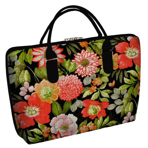 Сумка тканинна Саквояж Квіти 36х26 см (SW_15N152_BL), фото 1