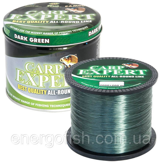 Жилка Carp Expert Dark Green 1200м 0.3мм 13.75кг - фото 1 - id-p50044198