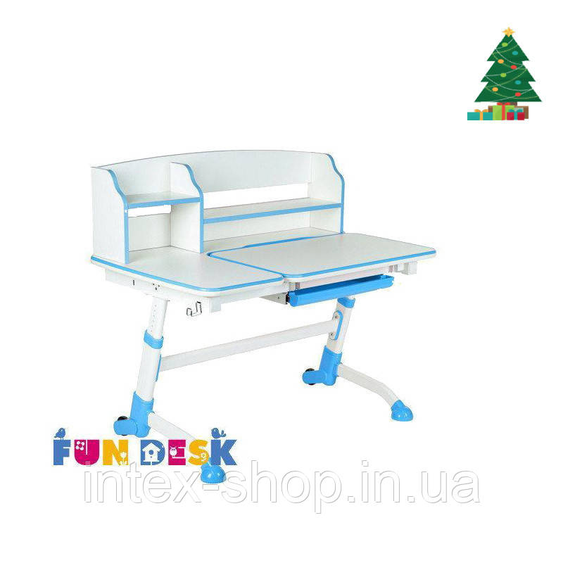 Парта регульована за висотою та нахилом FunDesk Amare II Blue