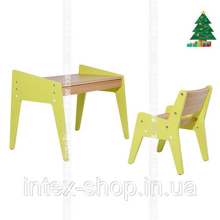 Дитячий стіл і стільчик FUNDESK OMINO GREEN, фото 1