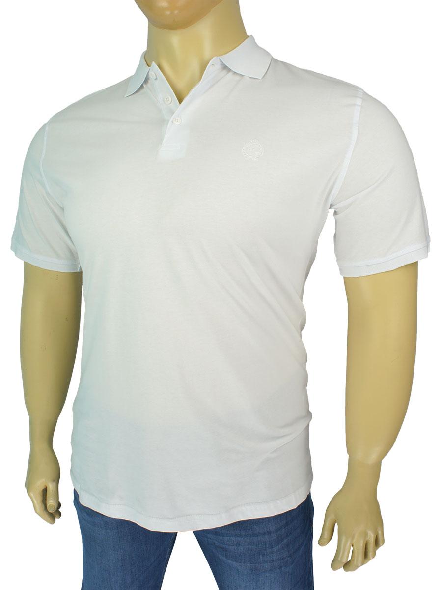 Однотонна чоловіча теніска Better Life 2001 B білого кольору у великому розмірі, фото 1