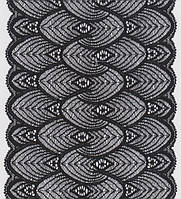 Еластичне мереживо 17 см чорне