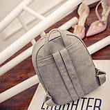 Рюкзак жіночий міський для дівчаток, дівчат Мишка з клатчем, набір (блакитний), фото 7