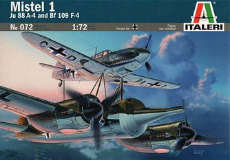 Mistel 1 Ju 88 A-4 and Bf 109 F-4 1/72 ITALERI 072