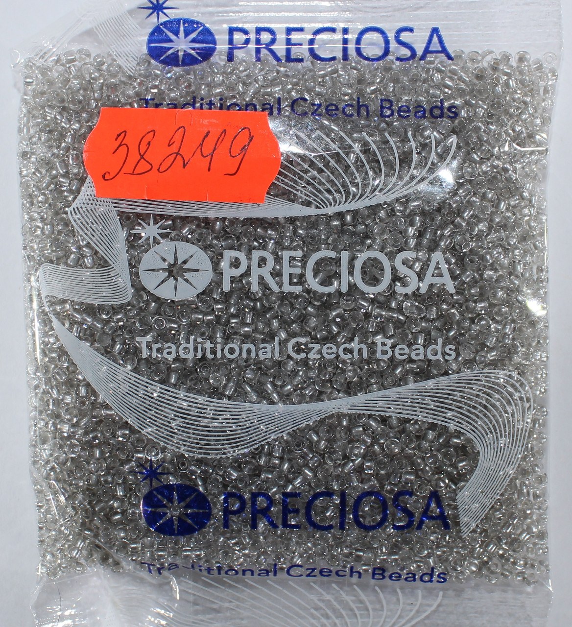 Бісер 10/0, №38249■ сірий, прозорий з блискучою серединкою (уп.50 грам), фото 1