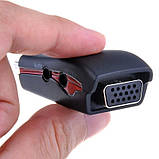 Конвертер перехідник з HDMI в VGA, +ЗВУК+ живлення, адаптер, фото 8