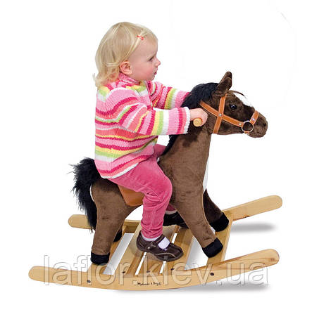 Плюшева конячка гойдалка м'яка іграшка Melissa&Doug, фото 3