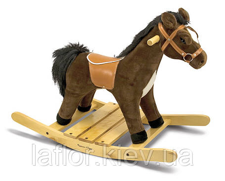 Плюшева конячка гойдалка м'яка іграшка Melissa&Doug, фото 1