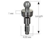 Абатмент Шаровидный (Аттачмент) высота десны 1мм