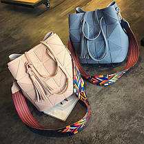 Стильний набір, сумка клатч з барвистим поясом, фото 3