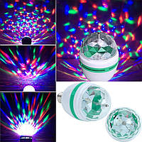 Лампа диско No1, обертова Full color rotating lamp (цоколь Е27)