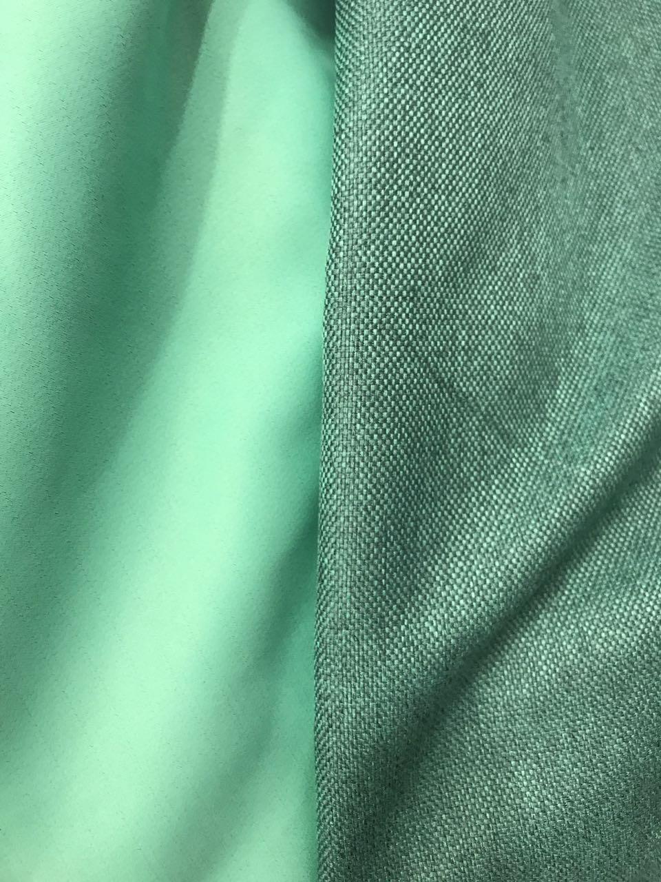 Однотонна штора льон/SOFT, бірюза, фото 1