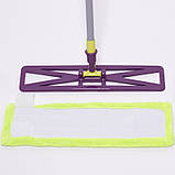 Полотер із насадкою з мікрофібри та телескопічною ручкою 40x120 см Valsar  , фото 2