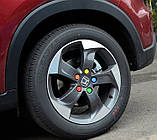 Захисні силіконові ковпачки на колісні гайки 21 мм круглі червоні, фото 6