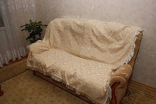Покривала евроразмера на велику ліжко Лаура молочний, фото 2