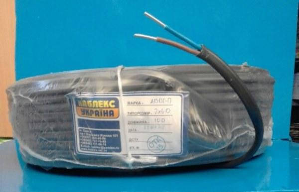 Кабель алюмінієвий АВВГ-П 2*6 Каблекс (Одеса), фото 1