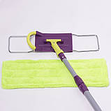 Полотер із насадкою з мікрофібри та телескопічною ручкою з запаскою 40x78-128 см Valsar, фото 6