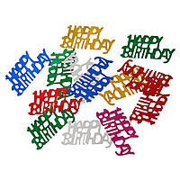 Happy Birthday, PVC Пластик, Крихта, Папір, День народження, Колір випадковий, 30 мм x 15 мм
