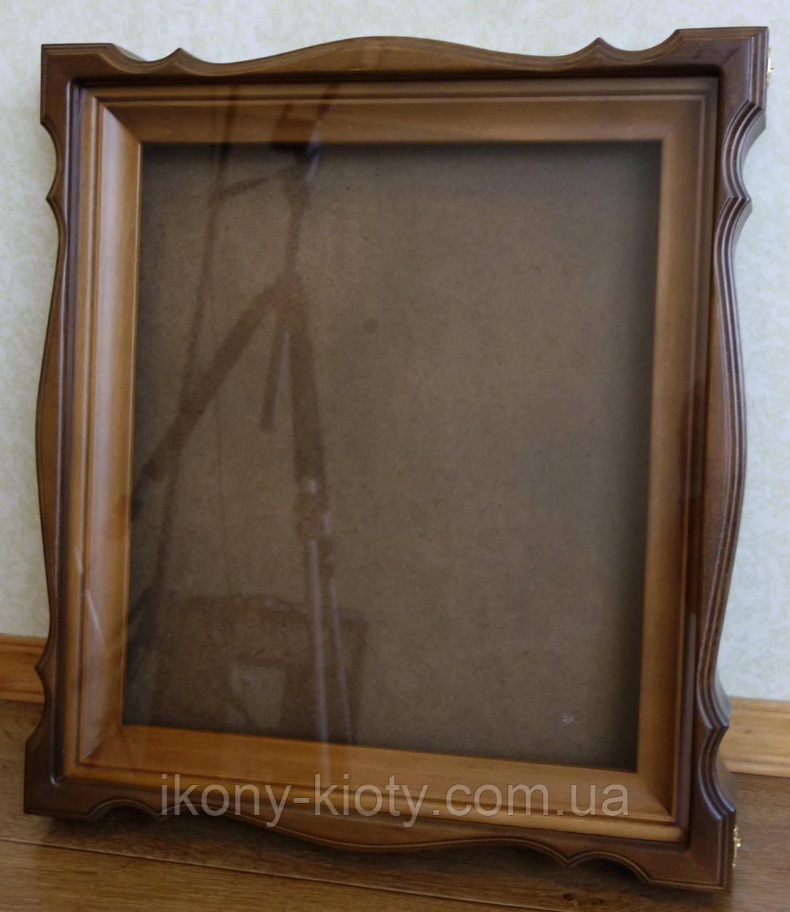 Кіот для ікони фігурний, з дерев'яним багетом., фото 1