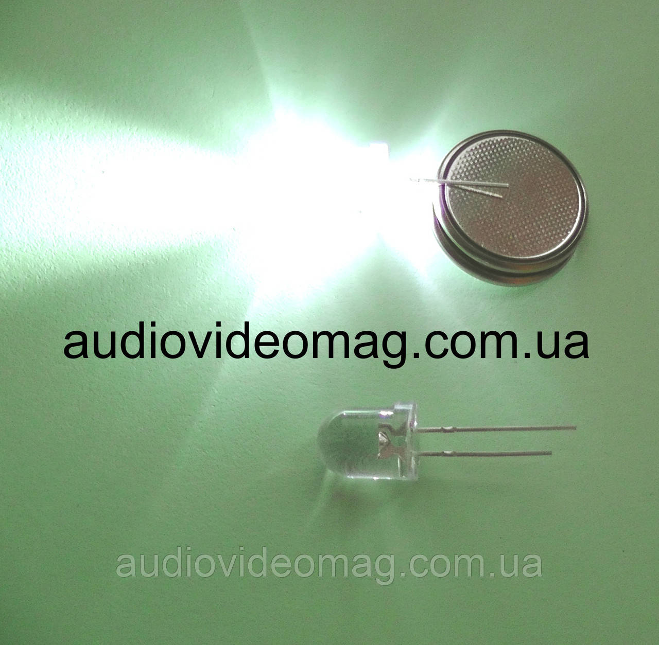 Світлодіод 3V 8 мм, колір БІЛИЙ, яскравий, фото 1
