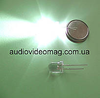 Світлодіод 3V 8 мм, колір БІЛИЙ, яскравий