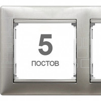 Рамка 5 постів Legrand Valena 770345 алюміній модерн
