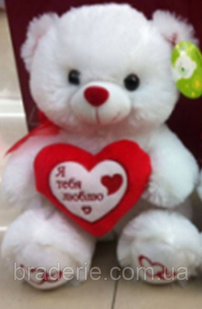 М'яка іграшка ведмідь із серцем Love SP66541