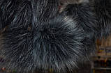 Помпон хутра (синтетика) колір "чорнобурка", фото 4