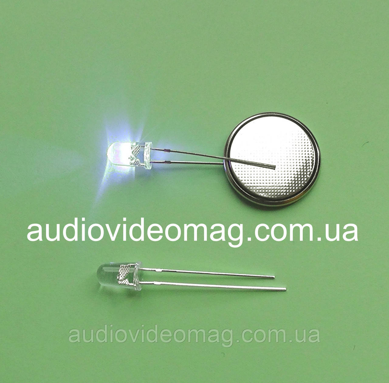 Світлодіод 3V 5 мм миготливий, колір синій, фото 1