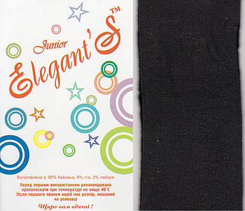 Колготки дитячі махрові х/б Елегант, Cotton 450 Den, 22 розмір, 140-146 см, чорні, 4306