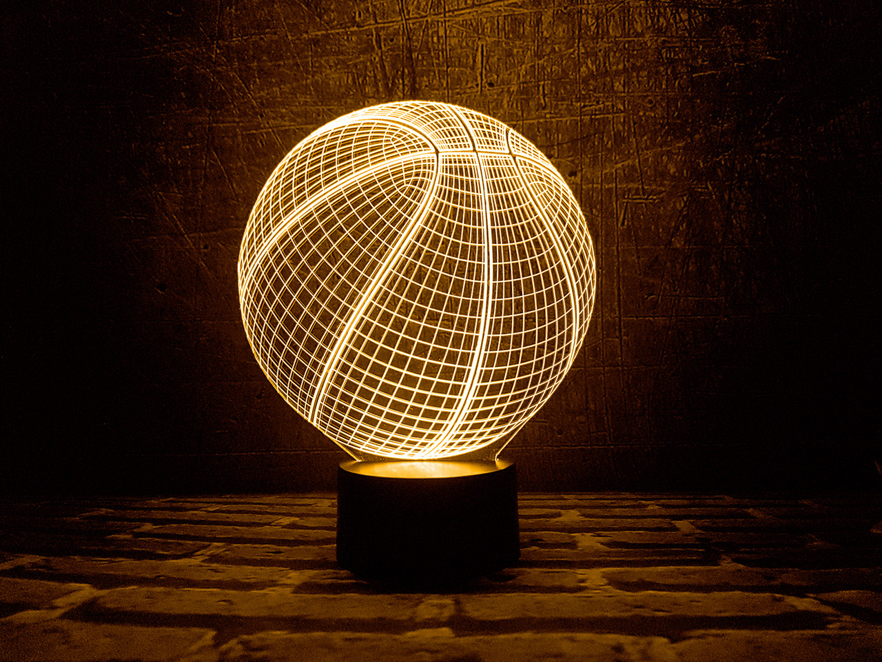 Змінна пластина для 3D-світильників "Баскетбольний м'яч" 3DTOYSLAMP, фото 1