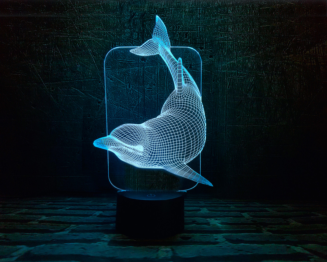 Змінна пластина для 3D ламп "Дельфін" 3DTOYSLAMP, фото 1