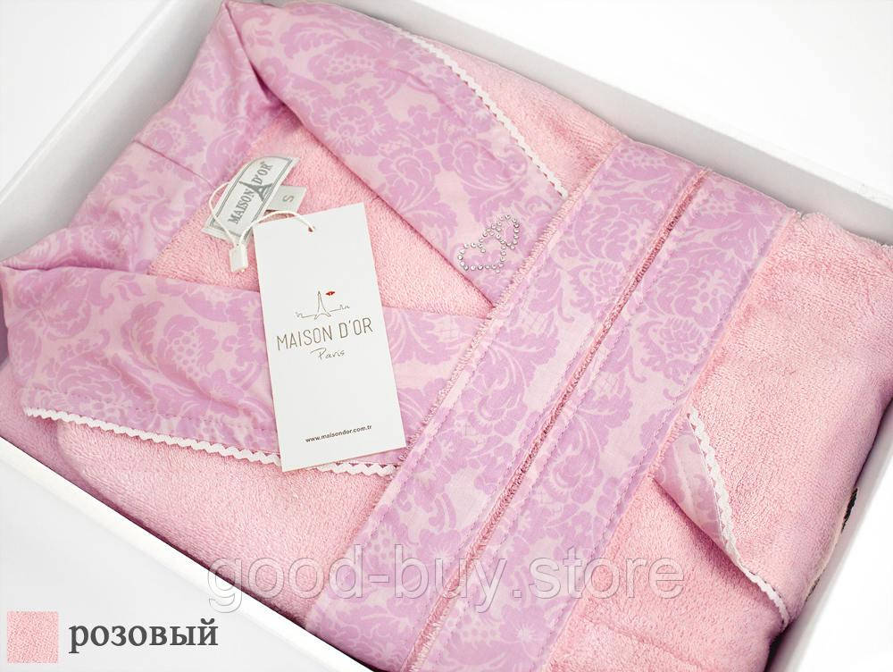 Жіночий халат бамбуковий Maison D`or Paris Rose Marine рожевий