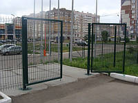 Ворота ЗАГРАДА (распашные в полимерном покрытии ППЛ) 1.5 x 4 м