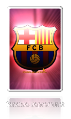 Магнит прямоугольный акриловый на холодильник ФК Барселона 80х50 мм - фото 1 - id-p29692387