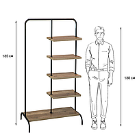 Стійка для одягу "Лофт 5" - 185х100х48,5 см
