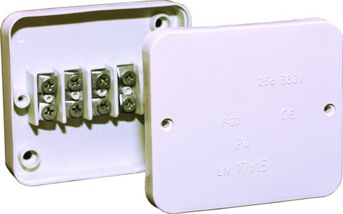 Коробка розподільна Р4 з клемами 85х85мм, фото 1