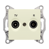 TV РОЗЕТКА КРАЙОВА, ЗАГАСАННЯ 8DB. СЛОНОВА КІСТКА