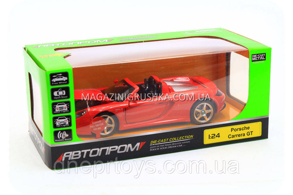 Машинка іграшкова Автопром «Porsche Carrera GT» 68242A, фото 1