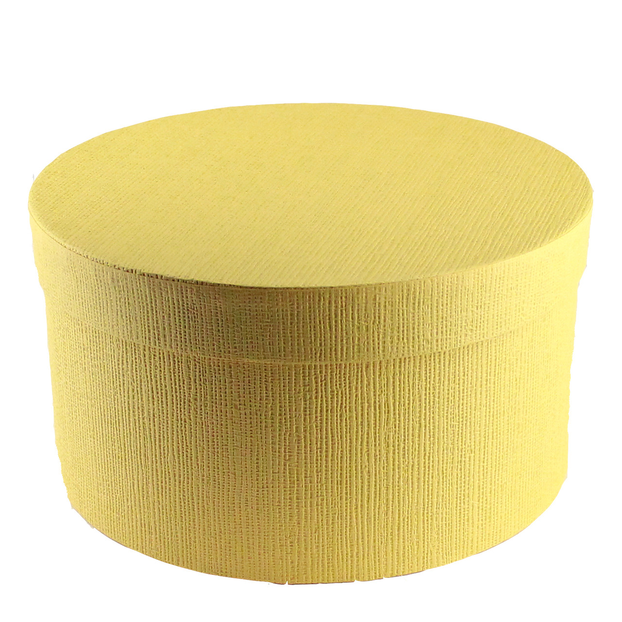 Подарочная коробка круглая желтая 24 x 12.5 см - фото 2 - id-p54888873
