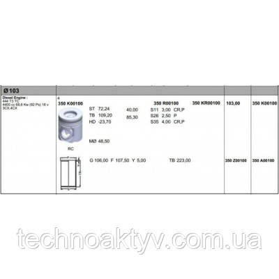 Поршень з пальцем Jcb 444 - 103Mm - Std (320/09249)