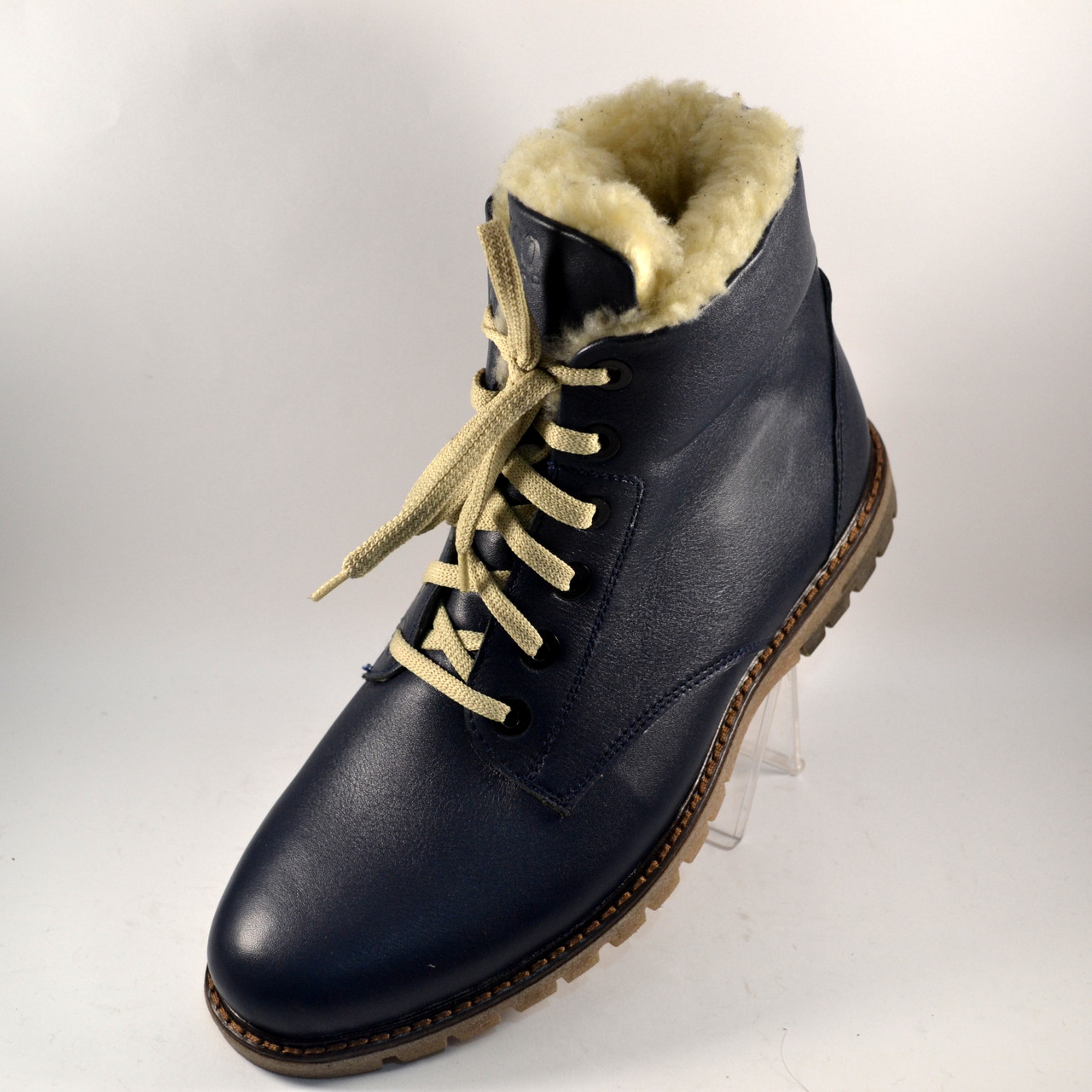 Сині зимові чоловічі черевики шкіряні на хутрі Rosso Avangard Whisper, фото 1