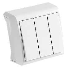 Вимикач 3-клав. VIKO Vera белый