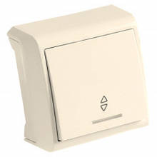 Вимикач прохідний 1-клав. з підсвіткою VIKO Vera крем