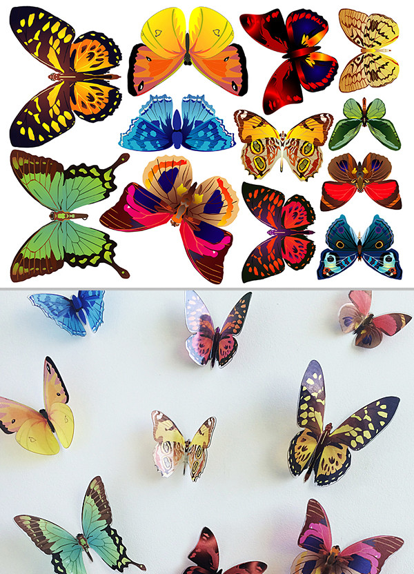 3D метелики мікс пластикові - фото 2 - id-p630099402