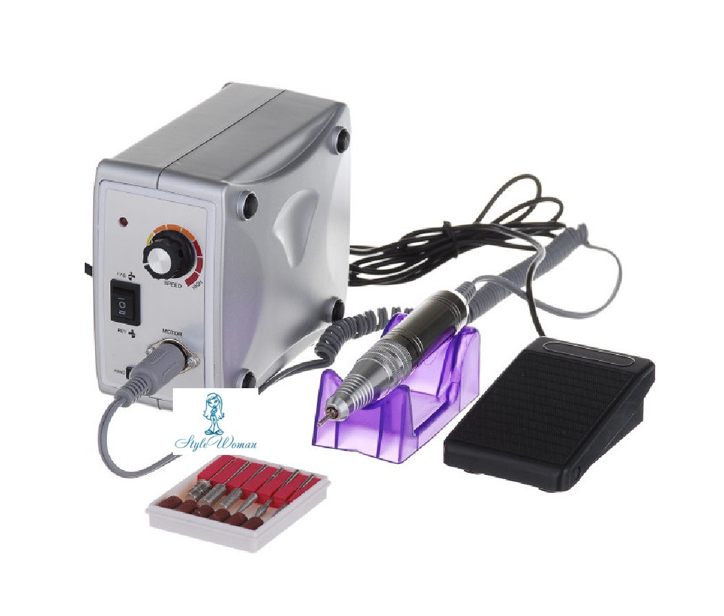 Фрезерний апарат фрезер Nail Drill Set ZS-701 65вт 35 000 обертів срібло