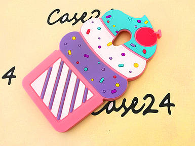 Гумовий 3D чохол для Meizu metal Ice cream